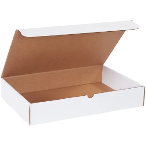 18 x 12 x 3" White Corrugated Literature Mailer Boxes