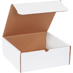 10 x 10 x 4" White Corrugated Literature Mailer Boxes