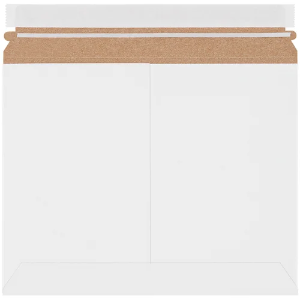 Side Loading StayFlats Lite Mailers, 11 1/2 x 9", White, Peel and Seal