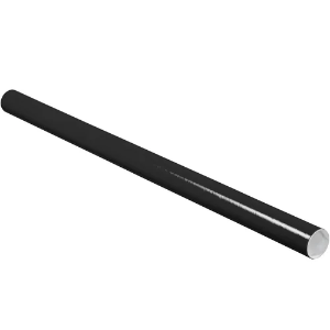 2 x 36" Colored Mailing Tubes, Black, 50 / Case