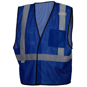 Colored Reflective Safety Vest, Blue, 2XL-3XL