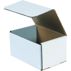 7 x 5 x 4" White Corrugated Mailer Boxes
