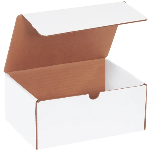 9 x 6 1/4 x 4" White Corrugated Literature Mailer Boxes