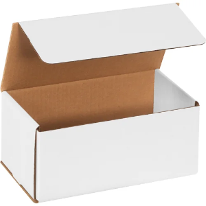 9 x 5 x 4" White Corrugated Mailer Boxes