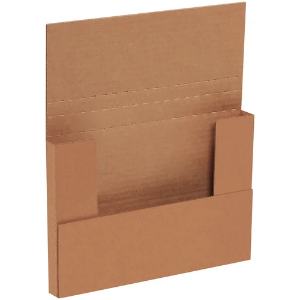 9 5/8 x 6 5/8 x 1 1/4" Kraft Easy Fold Mailer Boxes