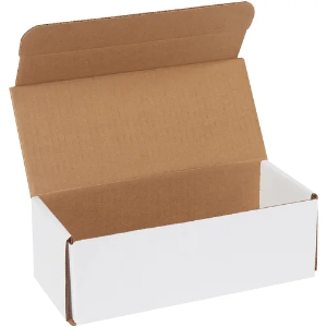 9 x 4 x 3" White Corrugated Mailer Boxes
