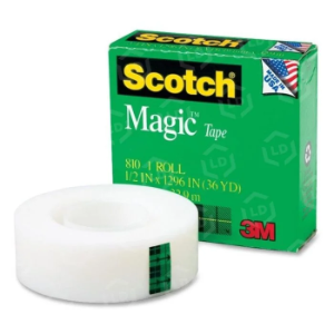 3M 810 Scotch Magic Tape - 1/2" x 36 yds.