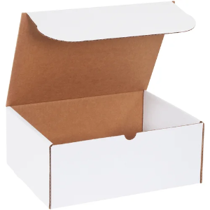 12 1/8 x 9 1/4 x 5" White Corrugated Literature Mailer Boxes