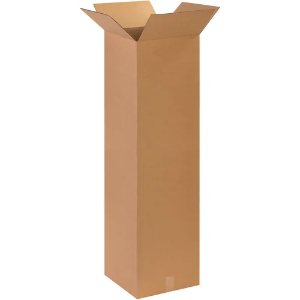 14 x 14 x 48" Tall Kraft Corrugated Shipping Boxes