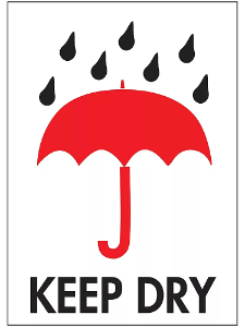 International Safe Handling Labels - Keep Dry, 3 x 4"