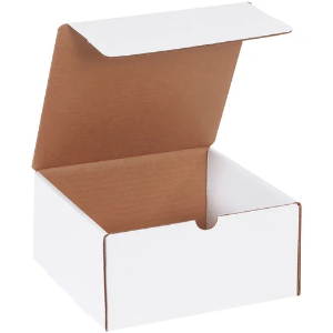 8 x 8 x 4" White Corrugated Literature Mailer Boxes