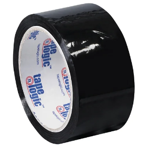 Colored Carton Sealing Tape, 2" x 55 yds., 2.2 Mil, Black