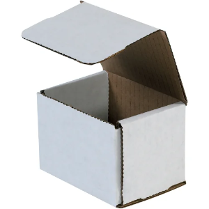4 x 3 x 3" White Corrugated Mailer Boxes