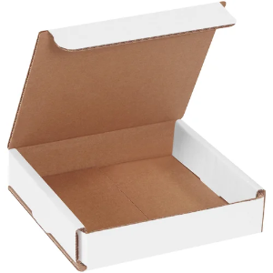 5 x 5 x 1" White Corrugated Mailer Boxes