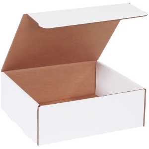 11 x 10 x 4" White Corrugated Literature Mailer Boxes