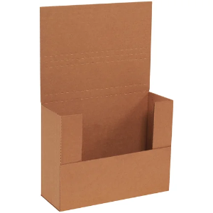 11 1/8 x 8 5/8 x 4" Kraft Easy Fold Mailer Boxes