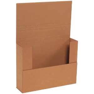 12 1/8 x 9 1/8 x 4" Kraft Easy Fold Mailer Boxes