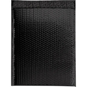 Glamour Bubble Mailers, 13 x 17 1/2", Black