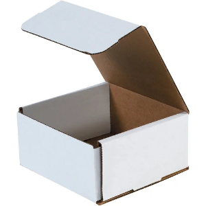 6 x 6 x 3" White Corrugated Mailer Boxes