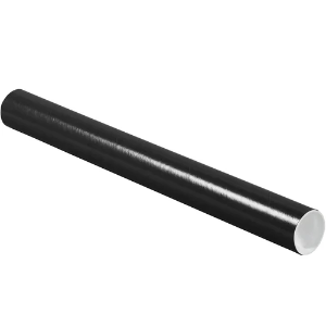 2 x 20" Colored Mailing Tubes, Black, 50 / Case