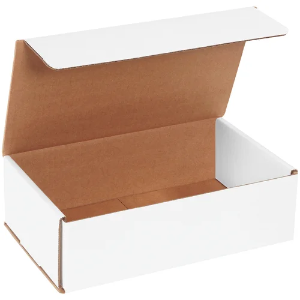 10 x 6 x 3" White Corrugated Mailer Boxes