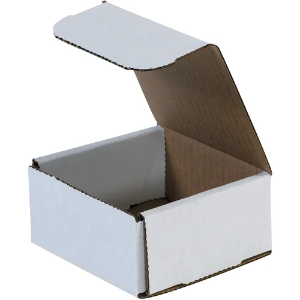4 x 4 x 2" White Corrugated Mailer Boxes