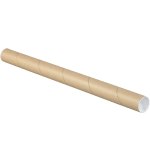 1 1/2 x 9" Kraft Mailing Tubes