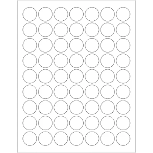 Circle Laser Labels - Glossy White, 1"