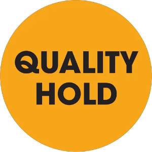 Circle Inventory Control Labels, "QUALITY HOLD", 2", Fluorescent Orange