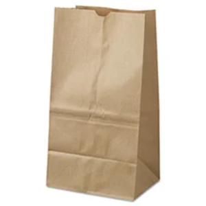 Paper Grocery Bags - 8 1/4 x 5 1/4 x 18", #25 Squat, 40 lb., Kraft