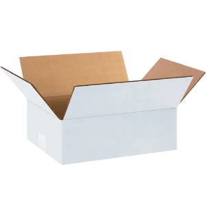 12 x 9 x 4" White Corrugated Shipping Boxes