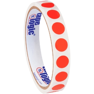 Blank Inventory Circle Labels - Fluorescent Red 1/2"