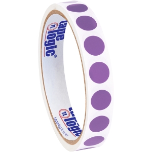 Blank Inventory Circle Labels - Purple, 1/2"