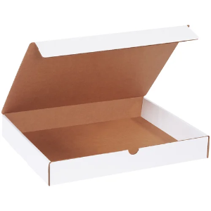 14 1/4 x 11 1/4 x 2" White Corrugated Literature Mailer Boxes