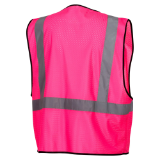 Colored Reflective Safety Vest, Pink, 2XL-3XL