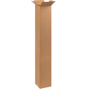 10 x 10 x 60" Tall Kraft Corrugated Shipping Boxes