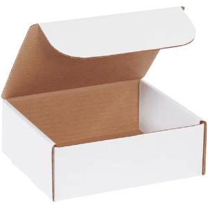 8 x 7 x 3" White Corrugated Literature Mailer Boxes