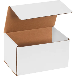 9 x 6 x 5" White Corrugated Mailer Boxes