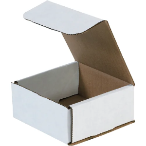 4 3/8 x 4 3/8 x 2" White Corruagated Mailer Boxes