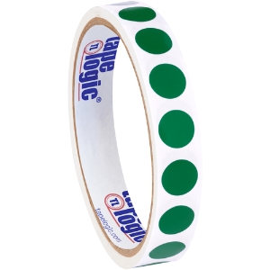 Blank Inventory Circle Labels - Green, 1/2"