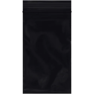 3 x 5" Colored Reclosable Poly Bags, Black