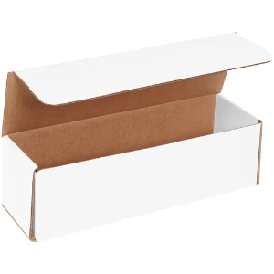 11 1/2 x 3 1/2 x 3 1/2" White Corrugated Mailer Boxes