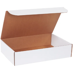 17 1/4 x 11 1/4 x 4" White Corrugated Literature Mailer Boxes