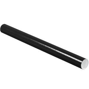 2 x 24" Colored Mailing Tubes, Black, 50 / Case