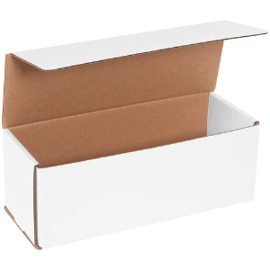 11 x 4 x 4" White Corrugated Mailer Boxes