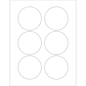 Circle Laser Labels - White, 3"