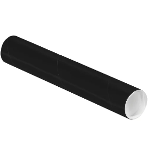 2 x 12" Colored Mailing Tubes, Black, 50 / Case