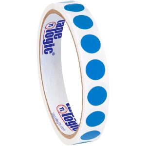 Blank Inventory Circle Labels - Light Blue, 1/2"