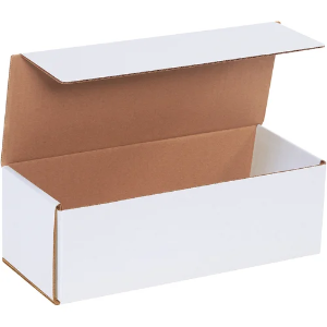 12 x 5 x 4" White Corrugated Mailer Boxes