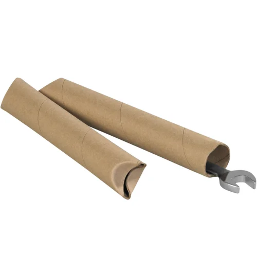 2 x 25 Kraft Mailing Tubes with Caps Case/50